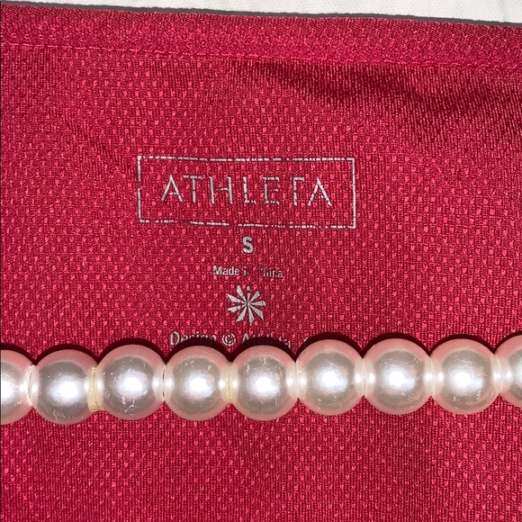 3/$25 sale Athleta pink tank top reflector trim S - Picture 4 of 6